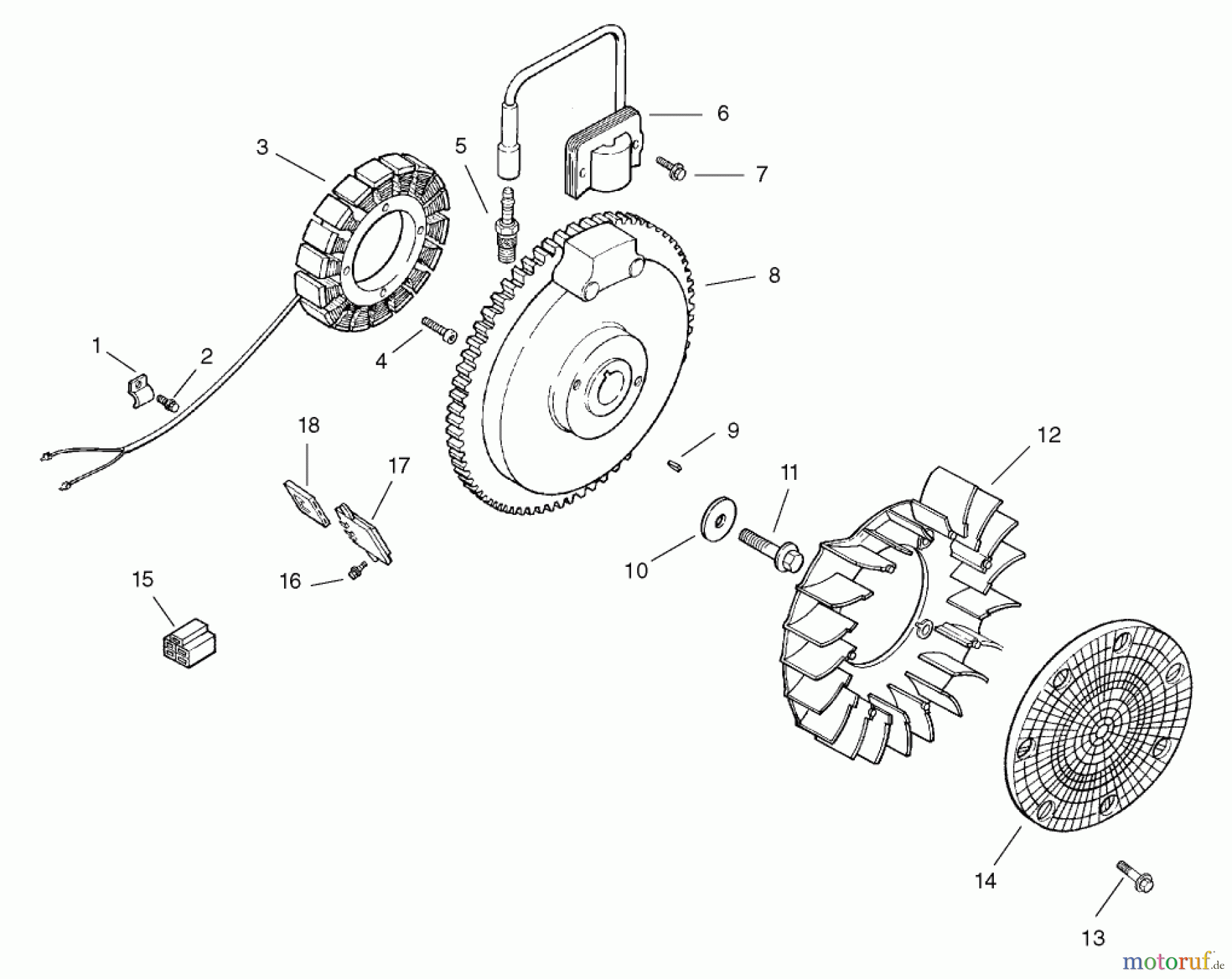 Toro Neu Mowers, Lawn & Garden Tractor Seite 1 73450 (315-8) - Toro 315-8 Garden Tractor, 2003 (230000001-230999999) IGNITION / ELECTRICAL ASSEMBLY KOHLER CH15S-44533