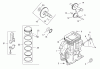 Toro 73450 - GT Classic Garden Tractor, 2005 (250000001-250999999) Ersatzteile CRANKCASE ASSEMBLY KOHLER CH15S-44533