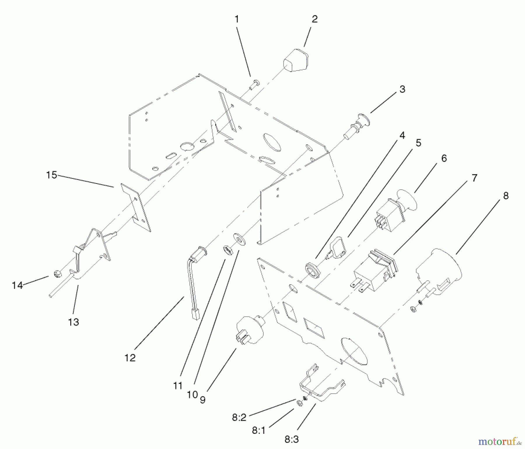 Toro Neu Mowers, Lawn & Garden Tractor Seite 1 73450 - Toro GT Classic Garden Tractor, 2005 (250000001-250999999) GAUGE, WARNING LIGHT AND CONTROL ASSEMBLY