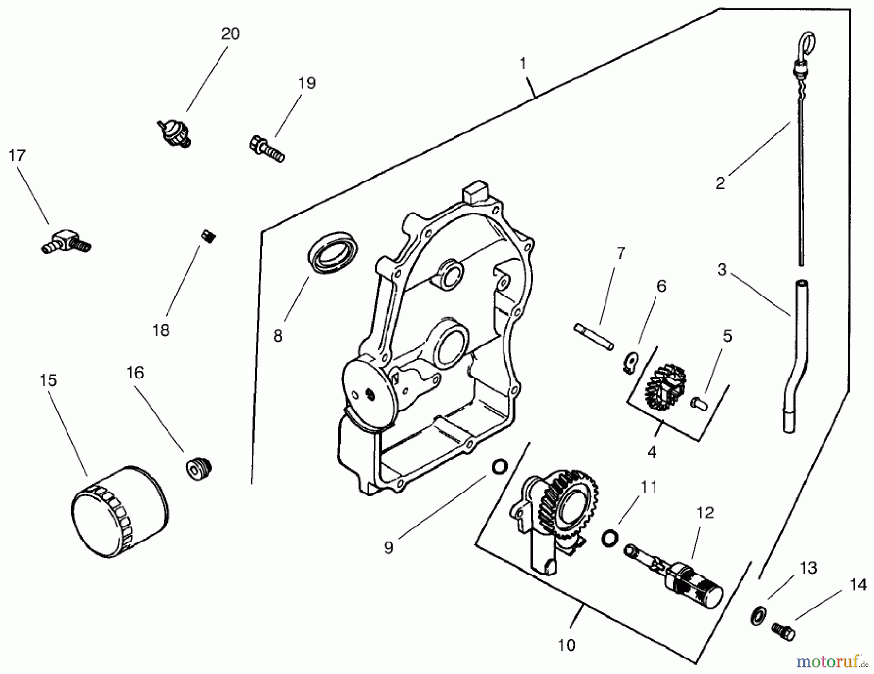  Toro Neu Mowers, Lawn & Garden Tractor Seite 1 73541 (520xi) - Toro 520xi Garden Tractor, 1998 (8900001-8999999) GROUP 3-OIL PAN LUBRICATION (MODEL 73470 ONLY)