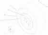 Toro 73541 (520xi) - 520xi Garden Tractor, 1998 (8900001-8999999) Ersatzteile WHEEL ASSEMBLY