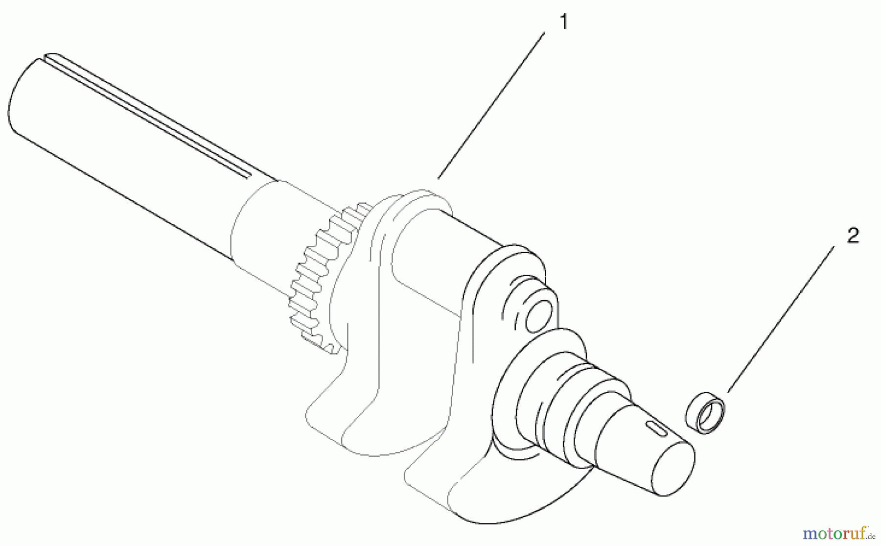 Toro Neu Mowers, Lawn & Garden Tractor Seite 1 73542 (520xi) - Toro 520xi Garden Tractor, 2000 (000000001-000999999) GROUP 1-CRANKSHAFT (MODEL 73471 ONLY)