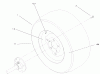 Toro 73570 (520xi) - 520xi Garden Tractor, 2000 (200000001-200999999) Ersatzteile WHEEL ASSEMBLY