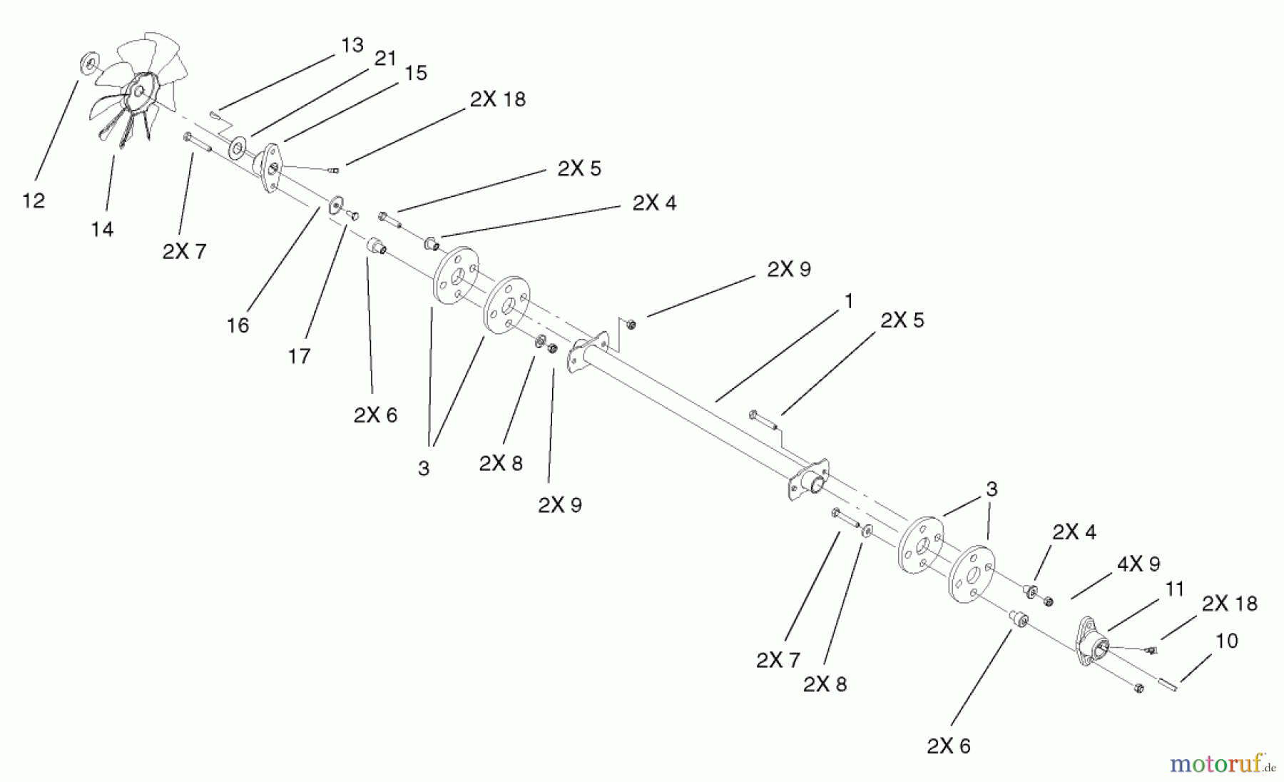 Toro Neu Mowers, Lawn & Garden Tractor Seite 1 73570 (520xi) - Toro 520xi Garden Tractor, 2002 (220000001-220999999) DRIVE SHAFT ASSEMBLY