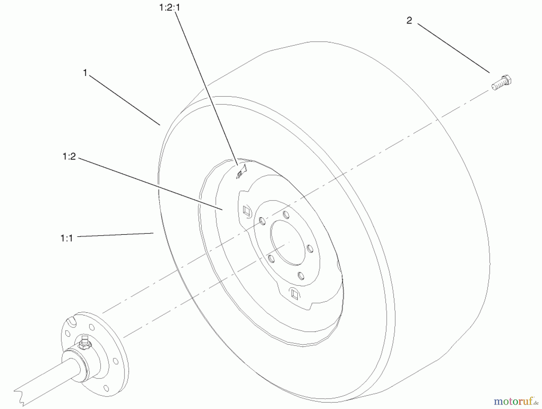 Toro Neu Mowers, Lawn & Garden Tractor Seite 1 73570 (520xi) - Toro 520xi Garden Tractor, 2002 (220000001-220999999) WHEEL ASSEMBLY