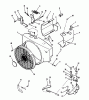Toro 73501 (520-H) - 520-H Garden Tractor, 1993 (39000001-39999999) Ersatzteile BLOWER HOUSING AND GOVERNOR