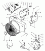 Toro 73501 (520-H) - 520-H Garden Tractor, 1994 (49000001-49999999) Ersatzteile BLOWER HOUSING AND GOVERNOR