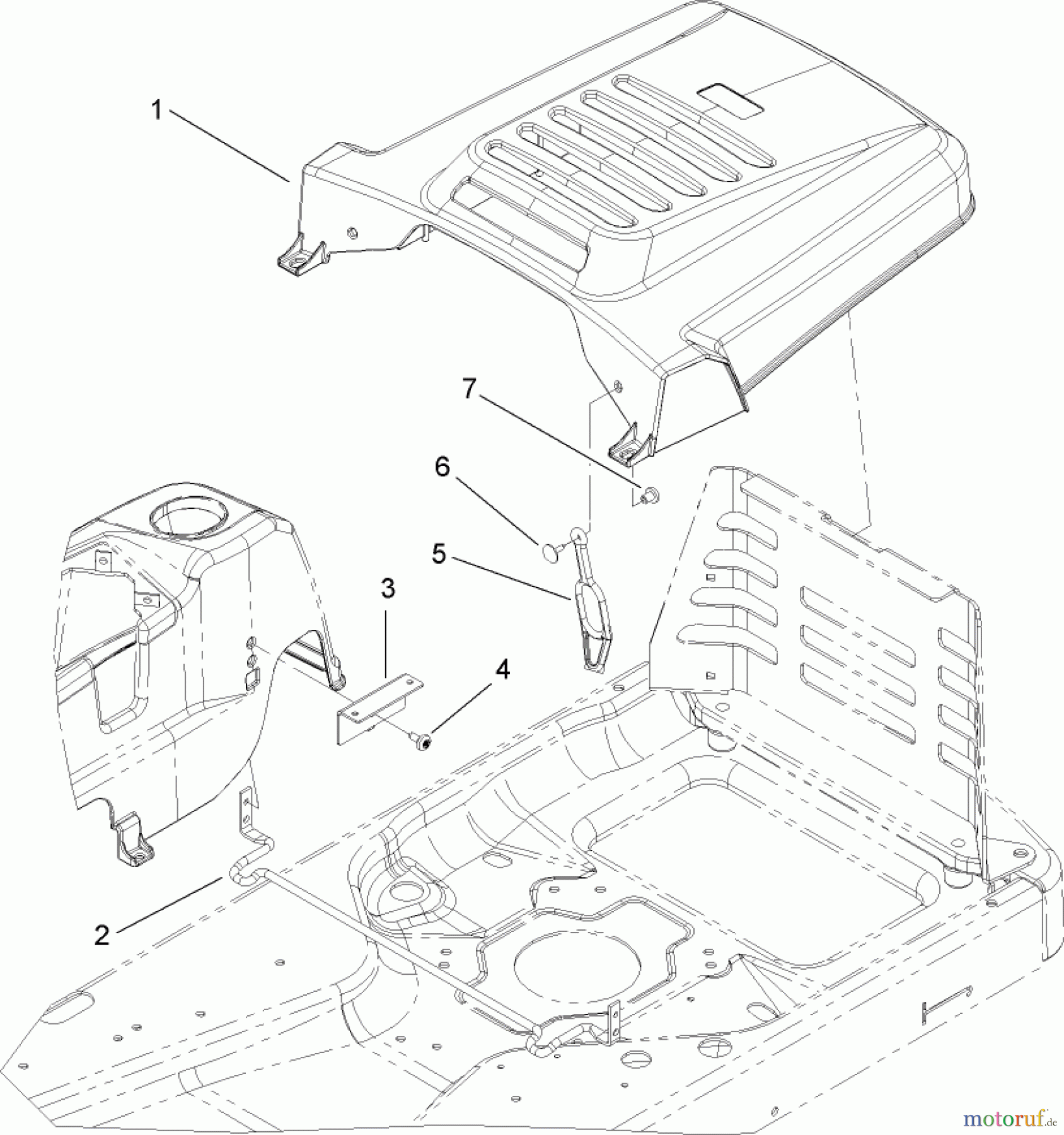 Toro Neu Accessories, Mower 79314 - Toro Engine Cover Kit, Zero-Turn-Radius Riding Mowers ENGINE COVER ASSEMBLY