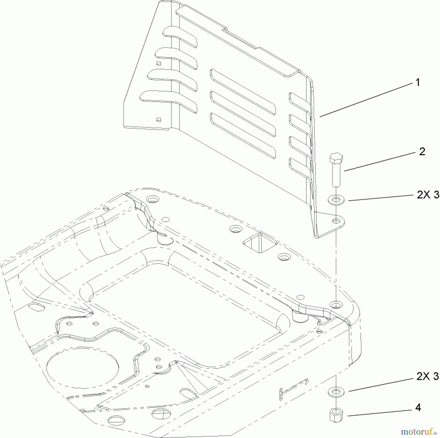 Toro Neu Accessories, Mower 79316 - Toro Engine Guard Kit, Zero-Turn-Radius Riding Mowers GUARD ASSEMBLY
