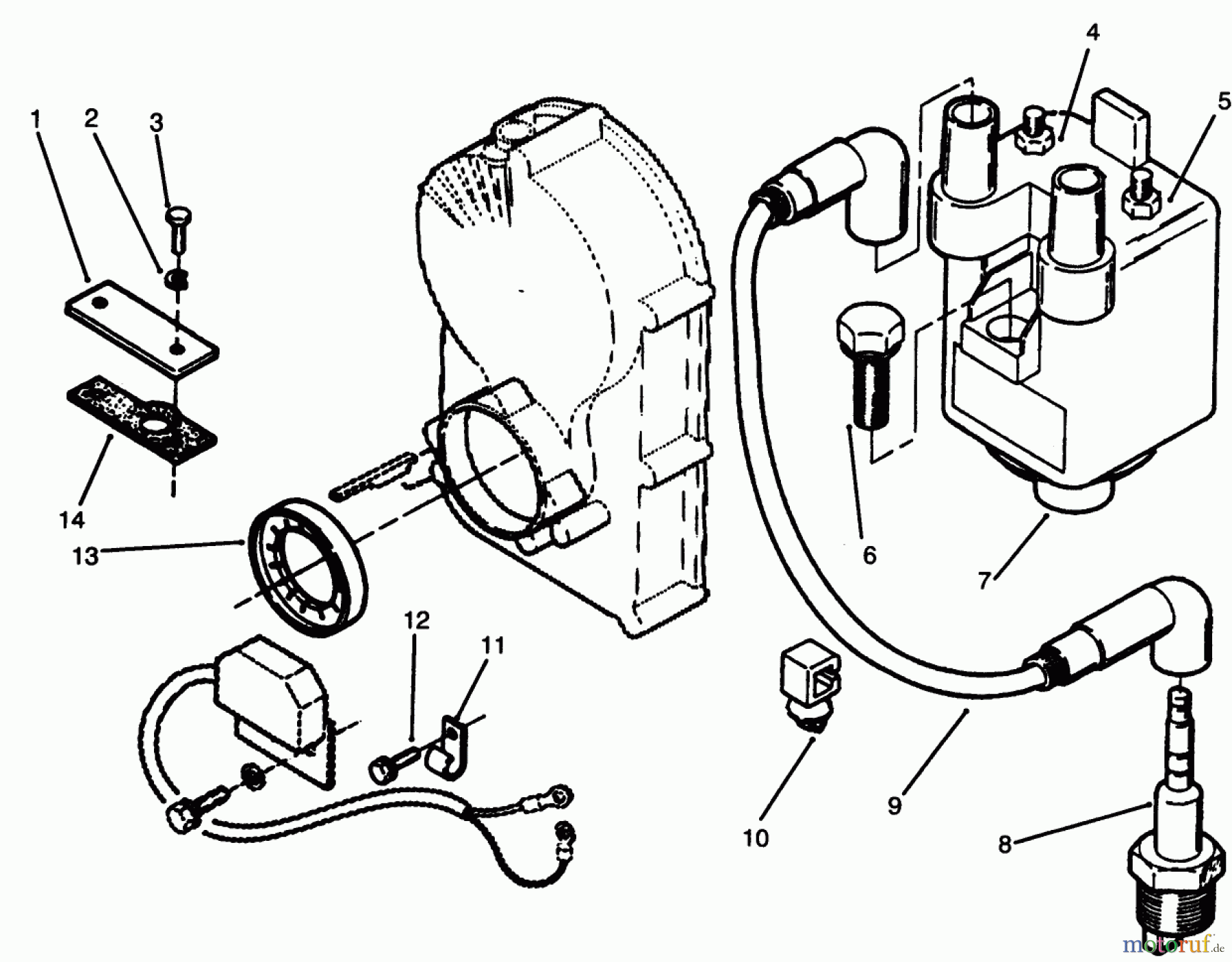 Toro Neu Mowers, Lawn & Garden Tractor Seite 1 73501 (520-H) - Toro 520-H Garden Tractor, 1995 (59002869-59002946) IGNITION-ELECTRONIC