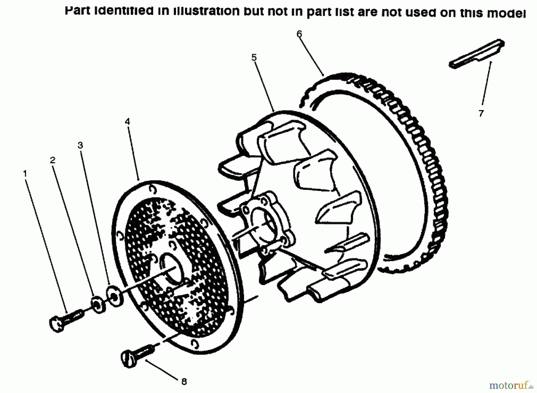 Toro Neu Mowers, Lawn & Garden Tractor Seite 1 73502 (520-H) - Toro 520-H Garden Tractor, 1996 (6900001-6999999) FLYWHEEL