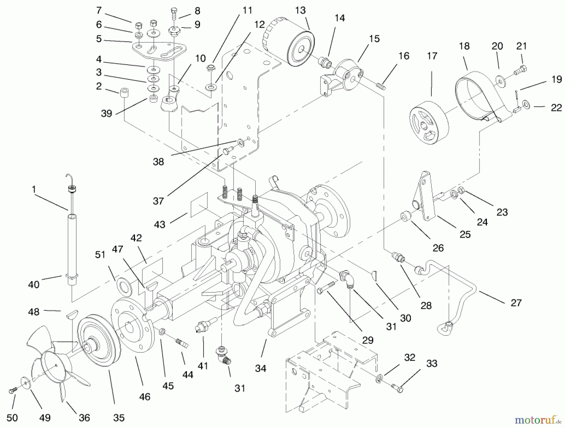 Toro Neu Mowers, Lawn & Garden Tractor Seite 1 73502 (520-H) - Toro 520-H Garden Tractor, 1997 (7900001-7999999) TRANSMISSION CONTROL & FILTER ASSEMBLY
