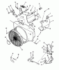 Toro 73520 (520-H) - 520-H Garden Tractor, 1993 (39000001-39999999) Ersatzteile BLOWER HOUSING AND GOVERNOR