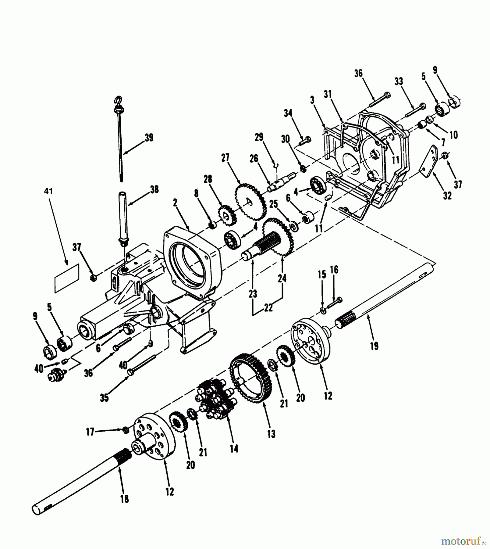 Toro Neu Mowers, Lawn & Garden Tractor Seite 1 73520 (520-H) - Toro 520-H Garden Tractor, 1993 (39000001-39999999) TRANSAXLE