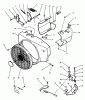 Toro 73520 (520-H) - 520-H Garden Tractor, 1994 (4900001-4999999) Ersatzteile BLOWER HOUSING AND GOVERNOR