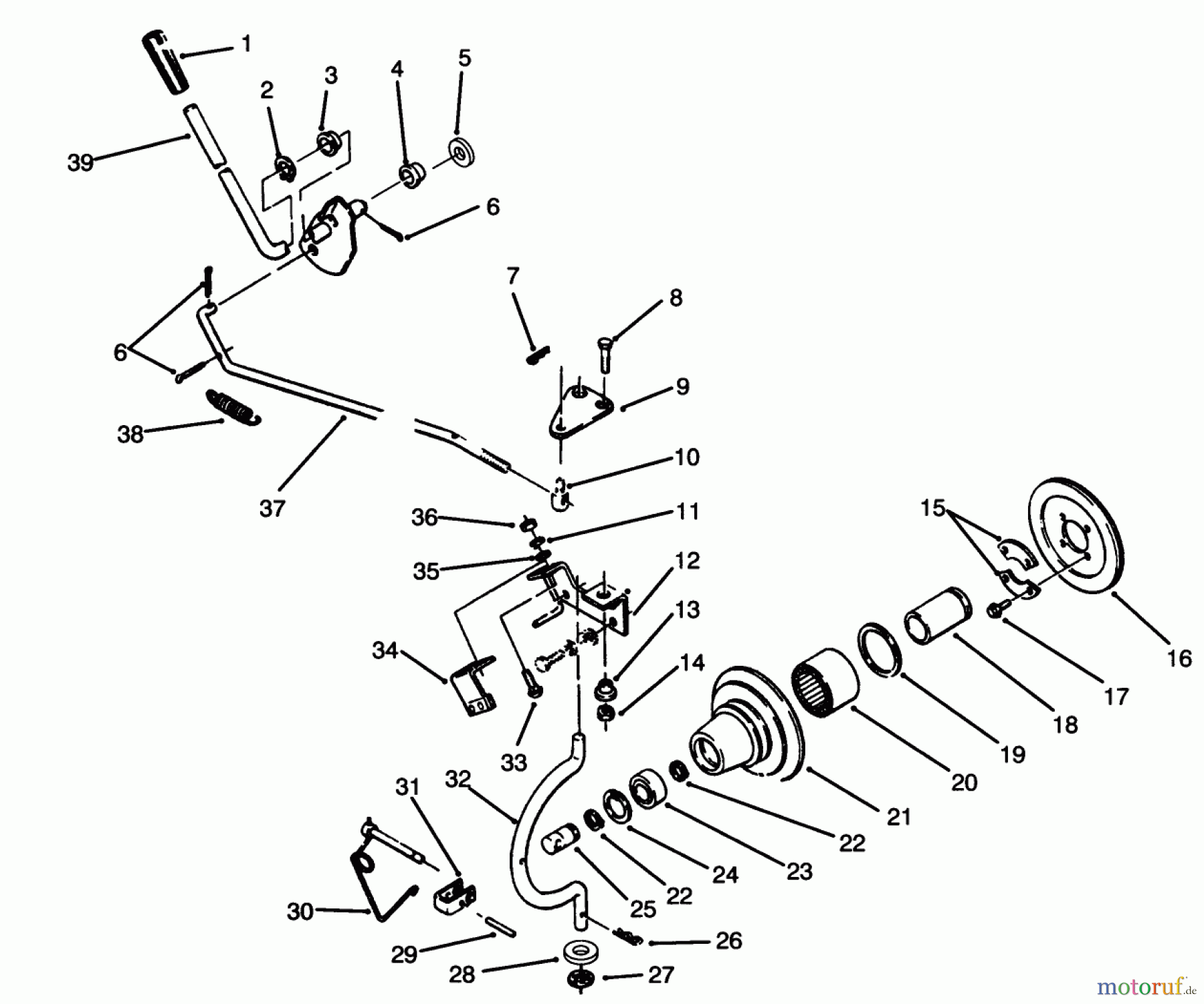 Toro Neu Mowers, Lawn & Garden Tractor Seite 1 73520 (520-H) - Toro 520-H Garden Tractor, 1994 (4900001-4999999) PTO CLUTCH & CONTROL