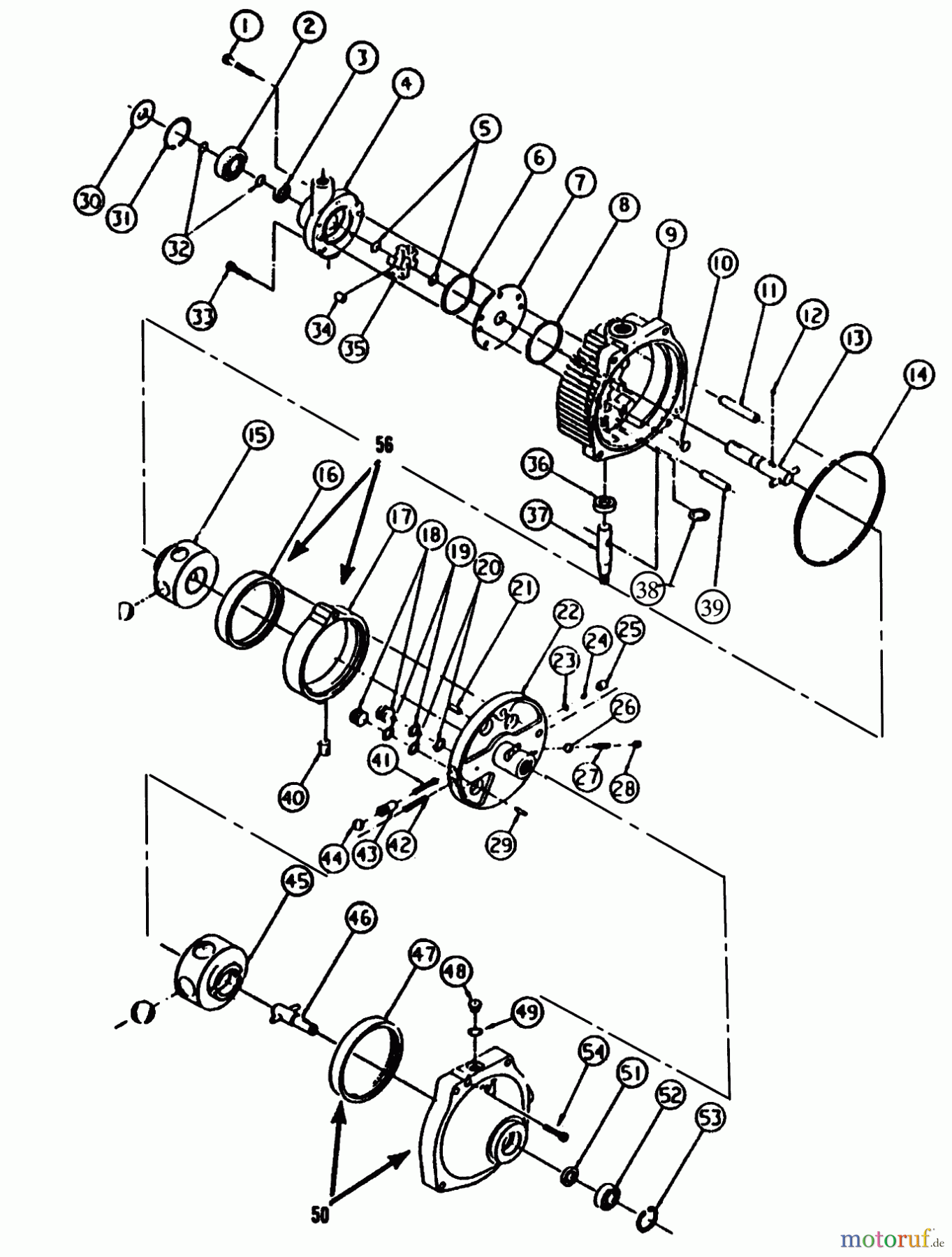  Toro Neu Mowers, Lawn & Garden Tractor Seite 1 73520 (520-H) - Toro 520-H Garden Tractor, 1994 (4900001-4999999) TRANSMISSION EATON 1100-032