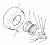 Toro 73520 (520-H) - 520-H Garden Tractor, 1995 (5900178-5999999) Ersatzteile REAR WHEELS AND TIRES