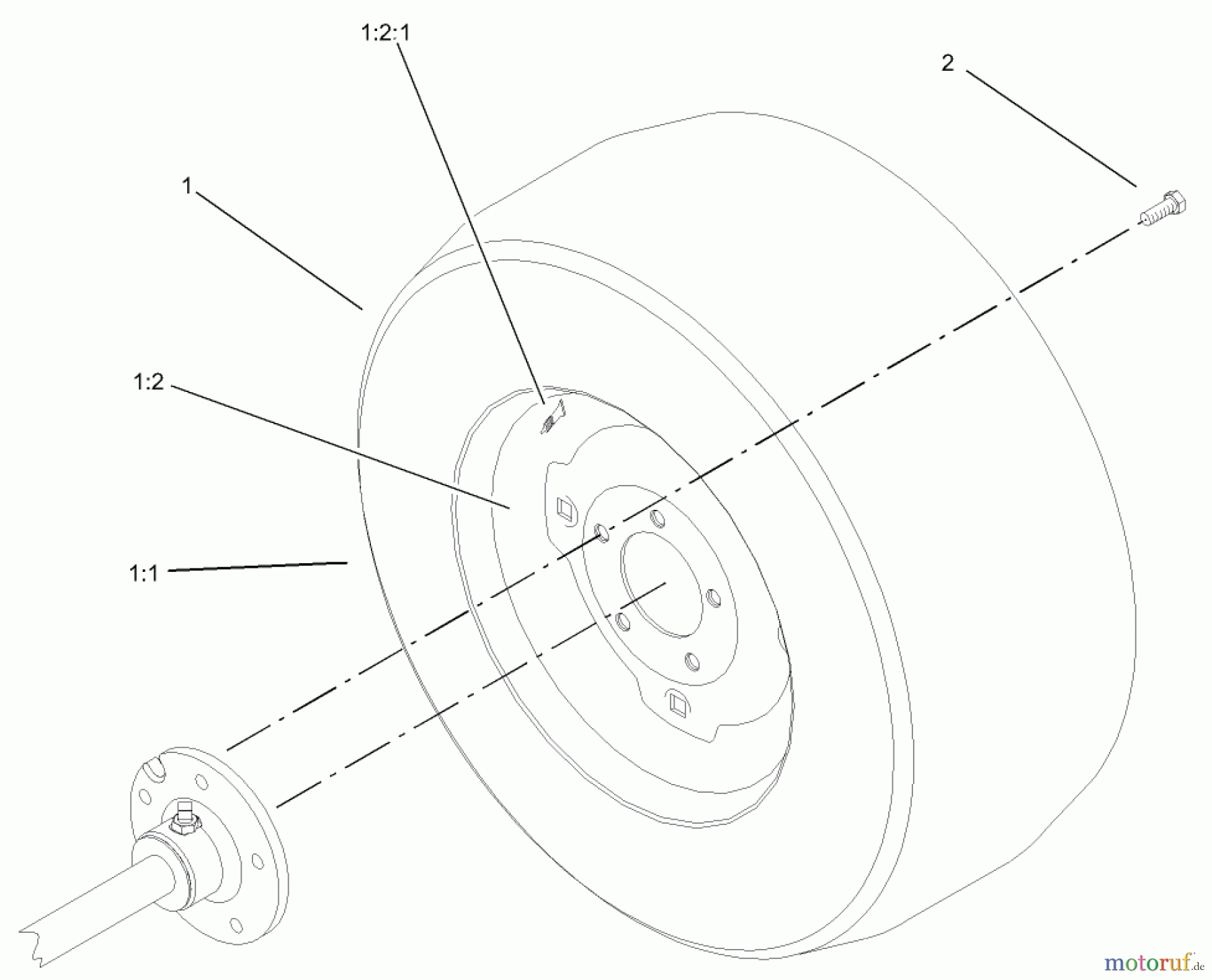 Toro Neu Mowers, Lawn & Garden Tractor Seite 1 73542 (520xi) - Toro 520xi Garden Tractor, 2003 (230000001-230999999) WHEEL ASSEMBLY
