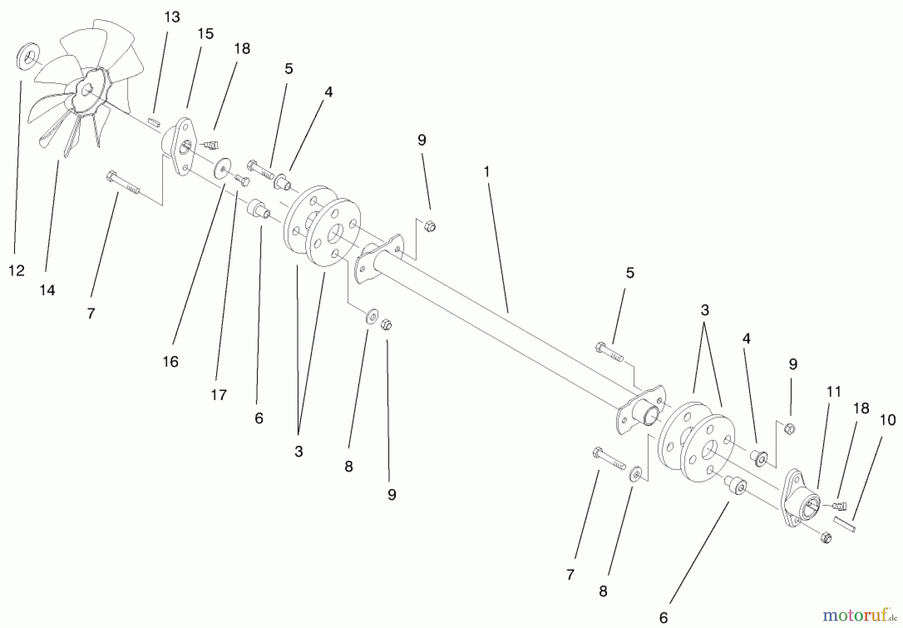 Toro Neu Mowers, Lawn & Garden Tractor Seite 1 73545 (520Lxi) - Toro 520Lxi Garden Tractor, 1998 (8900001-8999999) DRIVE SHAFT ASSEMBLY