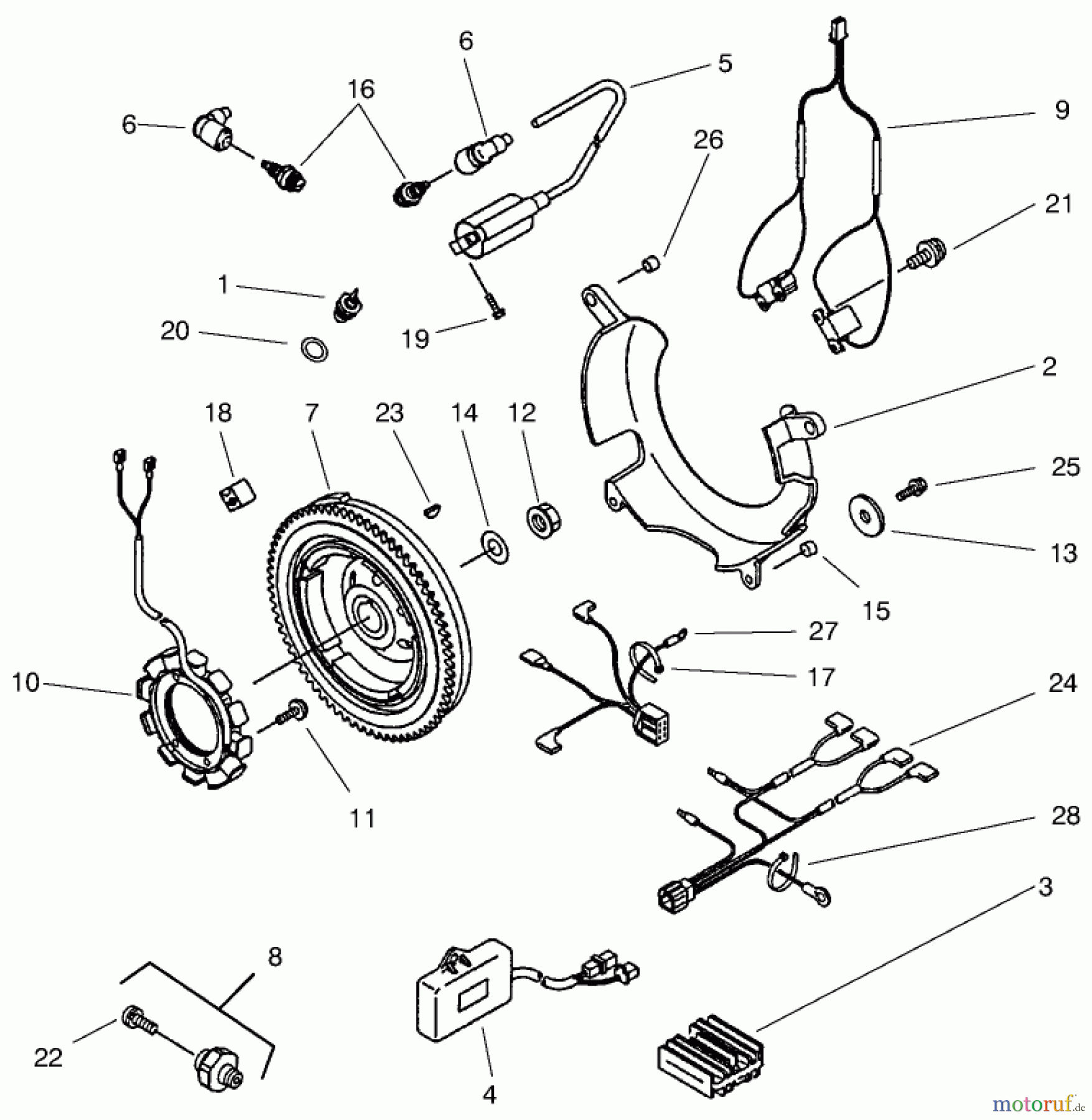  Toro Neu Mowers, Lawn & Garden Tractor Seite 1 73545 (520Lxi) - Toro 520Lxi Garden Tractor, 1998 (8900001-8999999) ELECTRICAL COMPONENTS ASSEMBLY