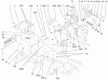 Toro 73545 (520Lxi) - 520Lxi Garden Tractor, 1998 (8900001-8999999) Ersatzteile STEERING TOWER AND FUEL TANK ASSEMBLY