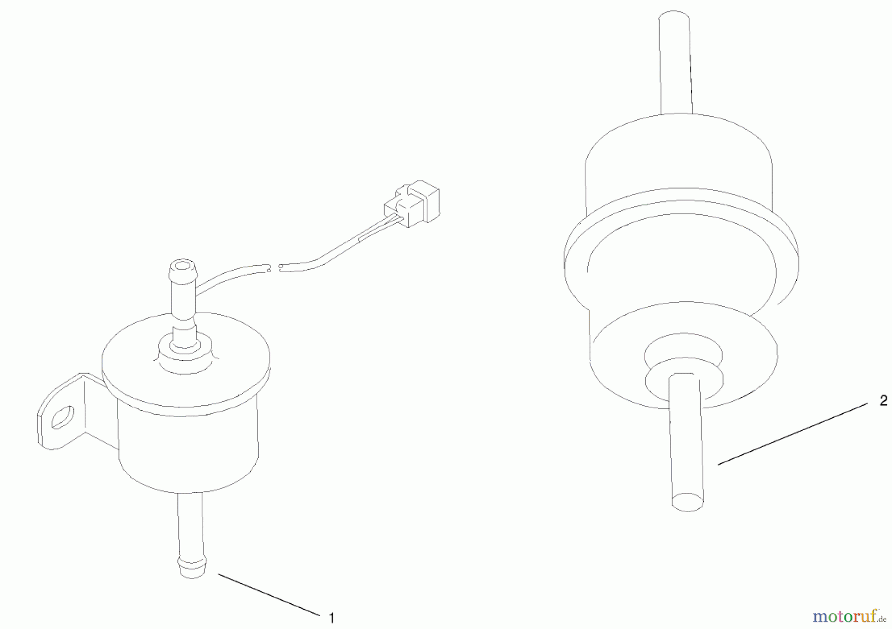 Toro Neu Mowers, Lawn & Garden Tractor Seite 1 73580 (520Lxi) - Toro 520Lxi Garden Tractor, 2000 (200000001-200999999) FUEL PUMP & FUEL FILTER ASSEMBLY