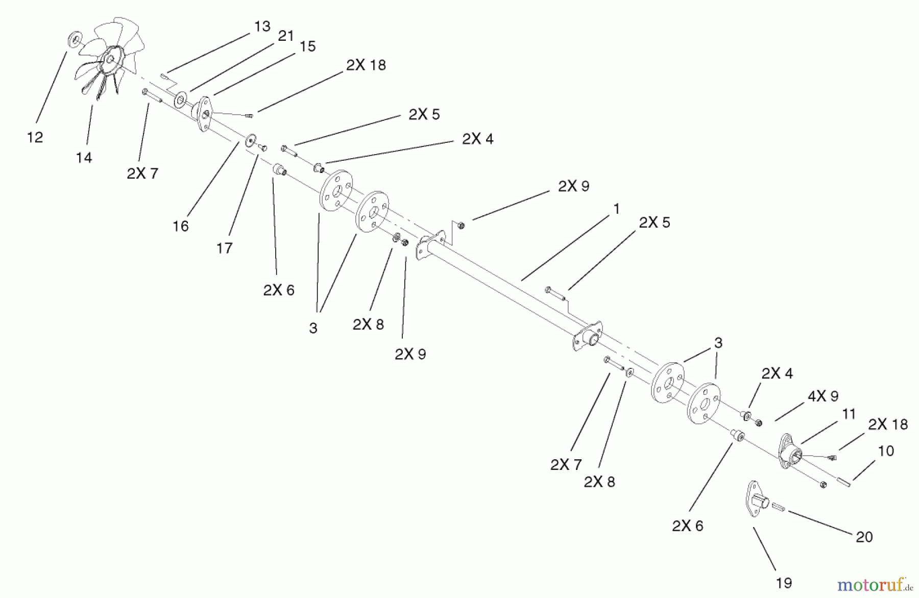  Toro Neu Mowers, Lawn & Garden Tractor Seite 1 73580 (520Lxi) - Toro 520Lxi Garden Tractor, 2001 (210000001-210999999) DRIVE SHAFT ASSEMBLY