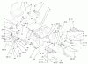 Toro 73580 (520Lxi) - 520Lxi Garden Tractor, 2001 (210000001-210999999) Ersatzteile FENDER, FOOTREST, & SEAT ASSEMBLY