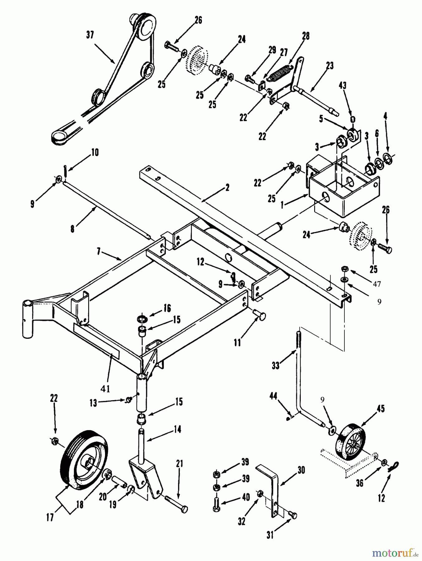 Toro Neu Accessories, Mower 79380 - Toro Front Mount Mower Carrier, 300 Series Garden Tractors, 1993 (3900001-3999999) FRONT MOUNT CARRIER