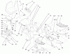Toro 73560 (522xi) - 522xi Garden Tractor, 1998 (8900001-8999999) Ersatzteile FENDER, FOOTREST AND SEAT ASSEMBLY