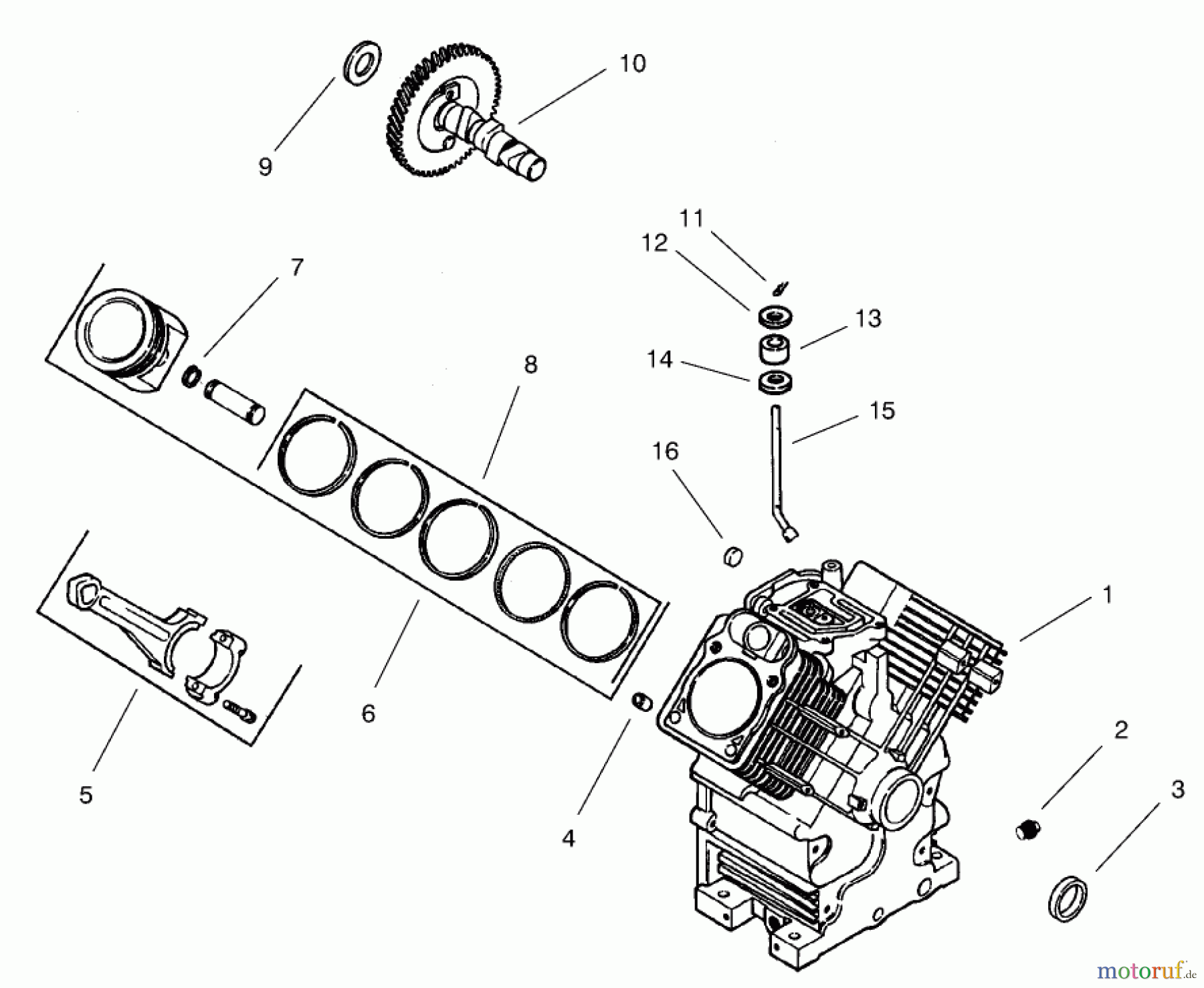 Toro Neu Mowers, Lawn & Garden Tractor Seite 1 73561 (522xi) - Toro 522xi Garden Tractor, 2000 (000000001-000999999) GROUP 2-CRANKCASE