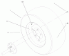 Toro 73561 (522xi) - 522xi Garden Tractor, 2000 (000000001-000999999) Ersatzteile WHEEL ASSEMBLY
