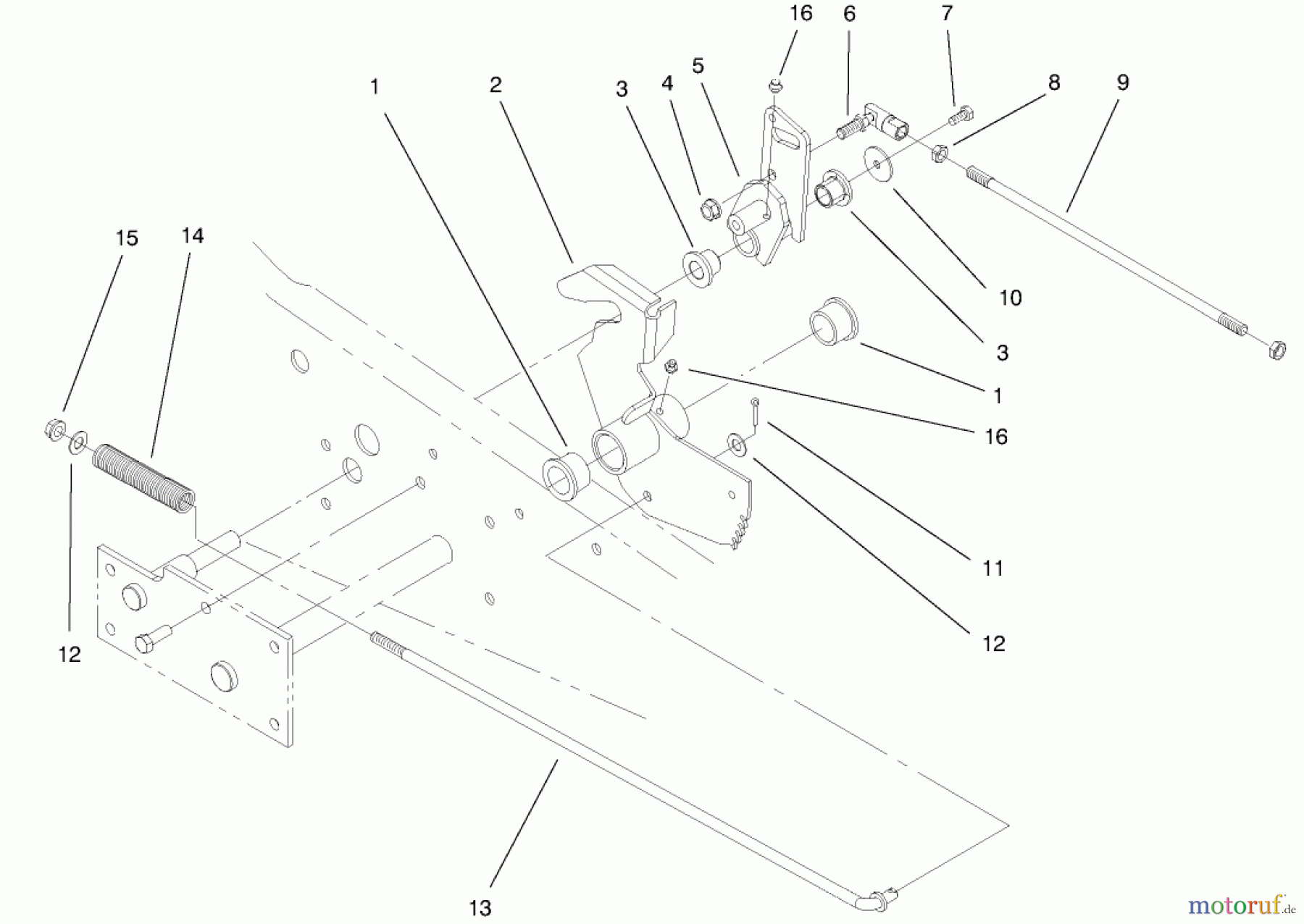 Toro Neu Mowers, Lawn & Garden Tractor Seite 1 73561 (522xi) - Toro 522xi Garden Tractor, 2000 (200000201-200999999) LOWER PARKING BRAKE ASSEMBLY