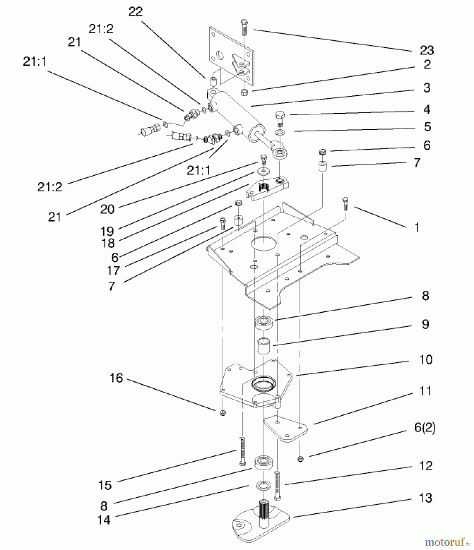 Toro Neu Mowers, Lawn & Garden Tractor Seite 1 73561 (522xi) - Toro 522xi Garden Tractor, 2000 (200000201-200999999) LOWER POWER STEERING ASSEMBLY