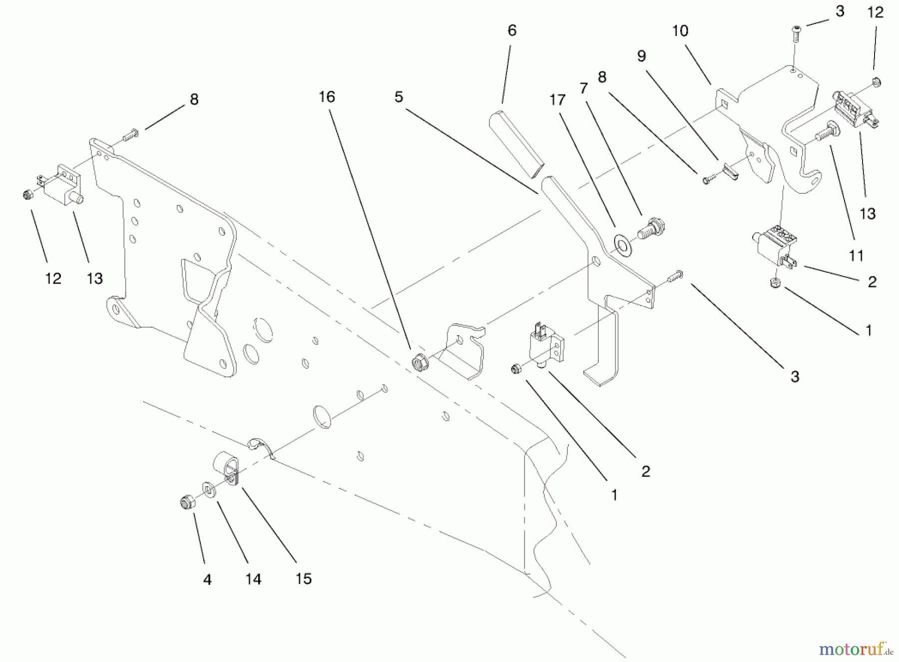 Toro Neu Mowers, Lawn & Garden Tractor Seite 1 73561 (522xi) - Toro 522xi Garden Tractor, 2000 (200000201-200999999) UPPER PARKING BRAKE ASSEMBLY