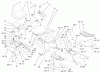 Toro 73561 (522xi) - 522xi Garden Tractor, 2001 (210000001-210999999) Ersatzteile FENDER, FOOTREST, & SEAT ASSEMBLY