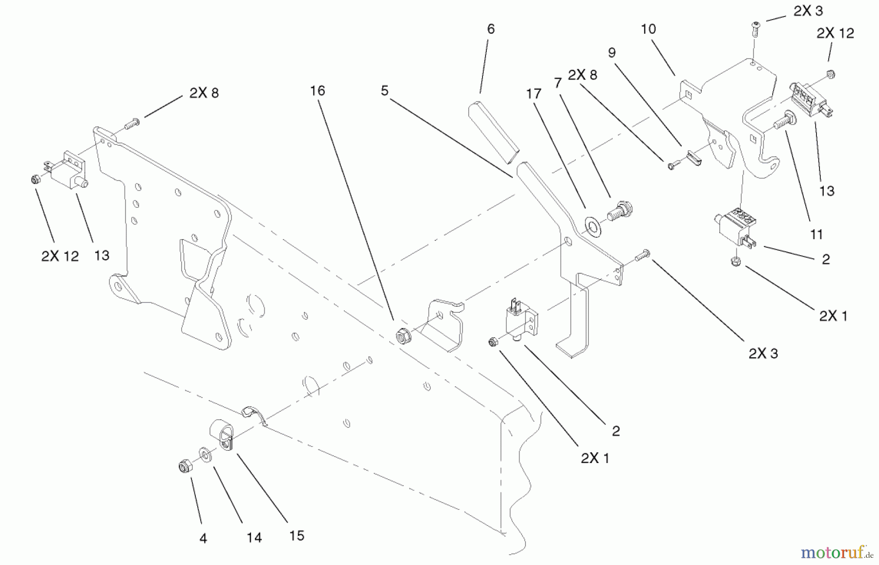 Toro Neu Mowers, Lawn & Garden Tractor Seite 1 73561 (522xi) - Toro 522xi Garden Tractor, 2001 (210000001-210999999) PARKING BRAKE UPPER ASSEMBLY