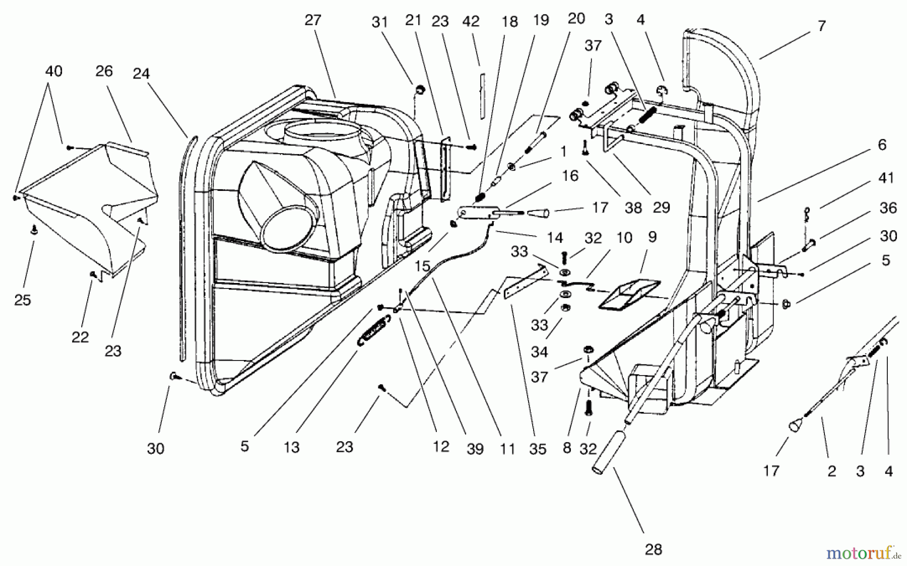  Toro Neu Accessories, Mower 79451 - Toro Quiet Collector, Wheel Horse 5xi Series Garden Tractors, 1998 (8900001-8900225) COLLECTOR FRONT SECTION ASSEMBLY