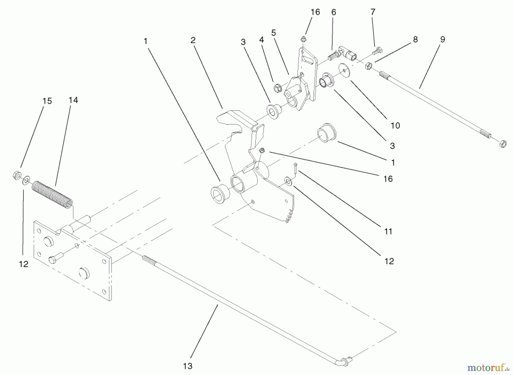 Toro Neu Mowers, Lawn & Garden Tractor Seite 1 73561 (522xi) - Toro 522xi Garden Tractor, 2004 (240000001-240999999) PARKING BRAKE LOWER ASSEMBLY