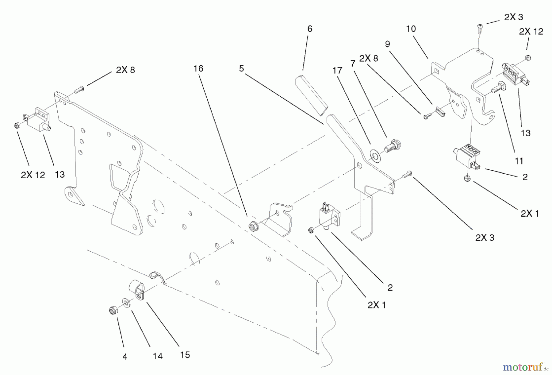 Toro Neu Mowers, Lawn & Garden Tractor Seite 1 73561 (522xi) - Toro 522xi Garden Tractor, 2004 (240000001-240999999) PARKING BRAKE UPPER ASSEMBLY