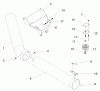 Toro 79451 - Quiet Collector, Wheel Horse 5xi Series Garden Tractors, 1999 (9900001-9999999) Ersatzteile HITCH & SUCTION TUBE ASSEMBLY