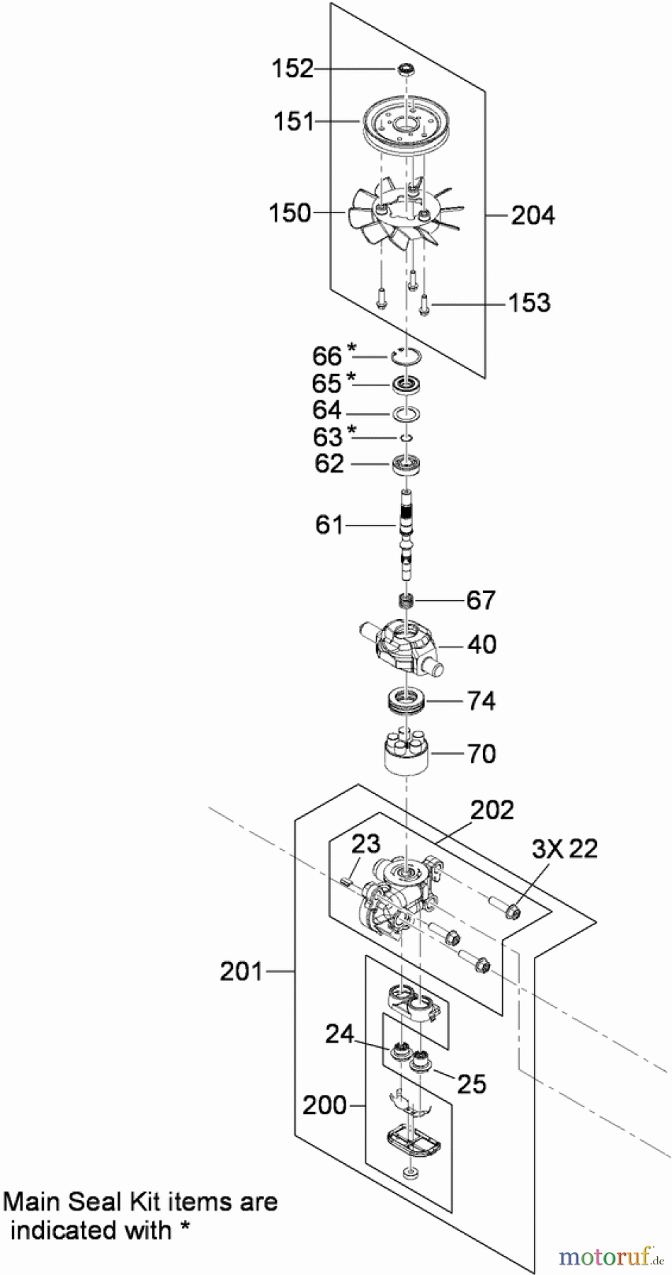  Toro Neu Mowers, Lawn & Garden Tractor Seite 1 74560 (DH 140) - Toro DH 140 Lawn Tractor, 2010 (310000001-310999999) CENTER SECTION TRANSMISSION ASSEMBLY NO. 119-5386