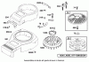 Toro 74570 (170-DH) - 170-DH Lawn Tractor, 2001 (210000001-210999999) Ersatzteile BLOWER HOUSING ASSEMBLY ENGINE BRIGGS AND STRATTON MODEL 311777-0151-E1
