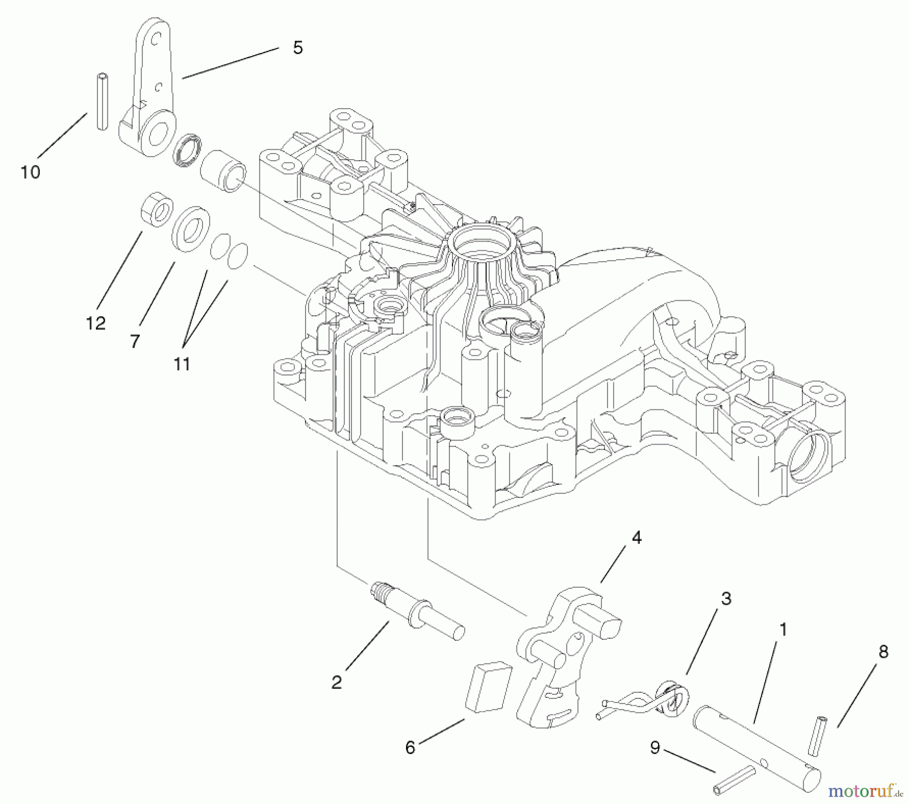 Toro Neu Mowers, Lawn & Garden Tractor Seite 1 74570 (170-DH) - Toro 170-DH Lawn Tractor, 2001 (210000001-210999999) CONTROL SHAFT ASSEMBLY