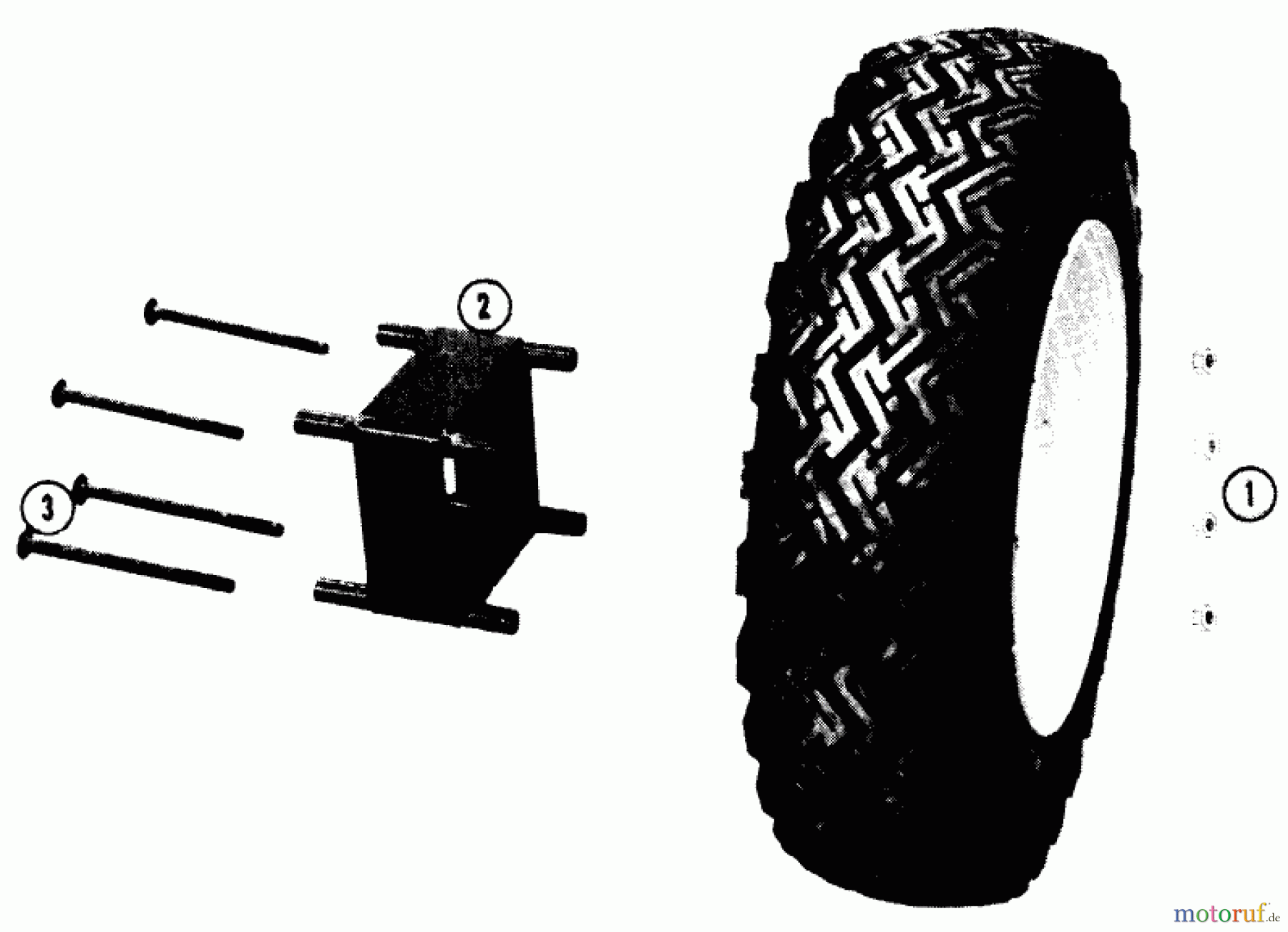 Toro Neu Accessories, Mower 80711 - Toro Dual Wheel Kit, 3/4/500 Garden Tractors, 1969 DUAL WHEEL KIT MODEL NO. 80711 (FORMERLY DW-62)