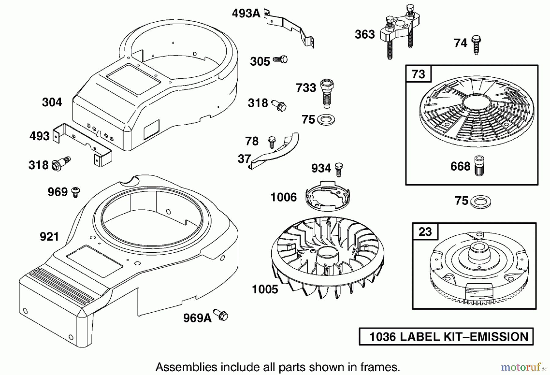  Toro Neu Mowers, Lawn & Garden Tractor Seite 1 74570 (170-DH) - Toro 170-DH Lawn Tractor, 2004 (240000001-240999999) BLOWER HOUSING ASSEMBLY BRIGGS AND STRATTON 311777-0151-E1
