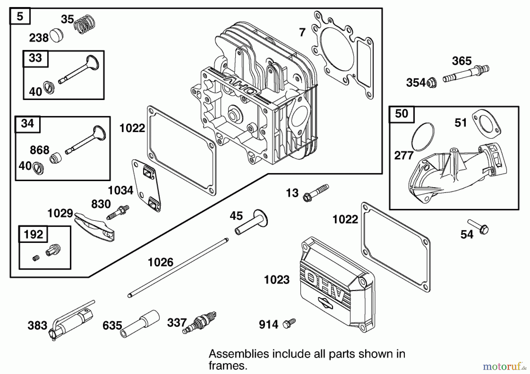  Toro Neu Mowers, Lawn & Garden Tractor Seite 1 74570 (170-DH) - Toro 170-DH Lawn Tractor, 2004 (240000001-240999999) CYLINDER HEAD ASSEMBLY BRIGGS AND STRATTON 311777-0151-E1