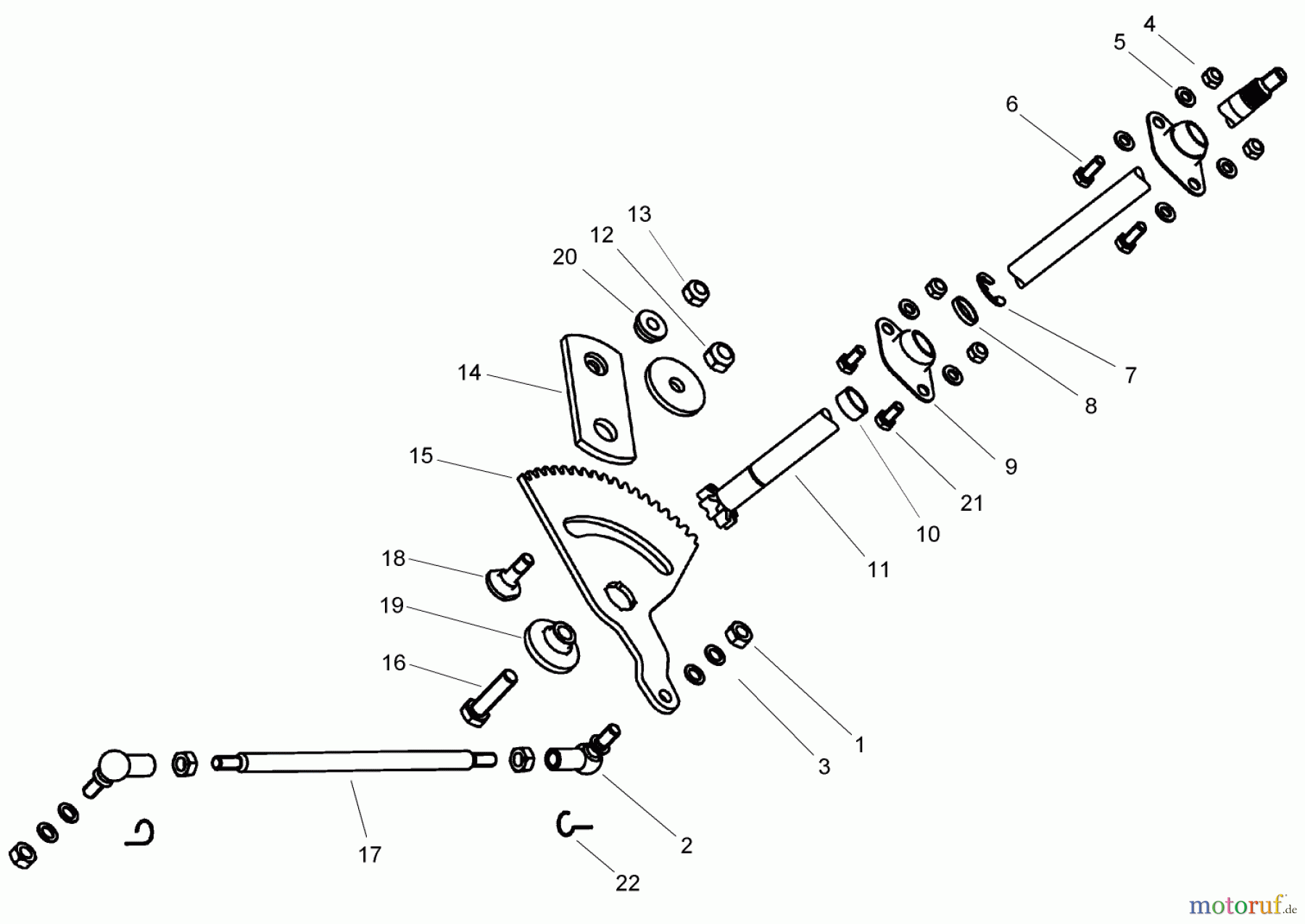 Toro Neu Mowers, Lawn & Garden Tractor Seite 1 74570 (170-DH) - Toro 170-DH Lawn Tractor, 2004 (240000001-240999999) STEERING ASSEMBLY