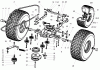 Toro 74570 (170-DH) - 170-DH Lawn Tractor, 2004 (240000001-240999999) Ersatzteile TRANSMISSION AND DRIVE ASSEMBLY
